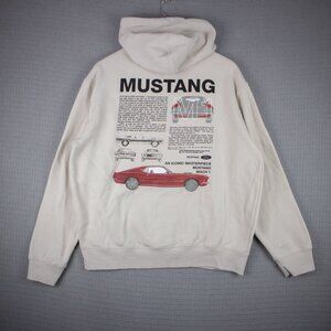 Mustang Ford Mach 1 Racing Info Hoodie Mens Large